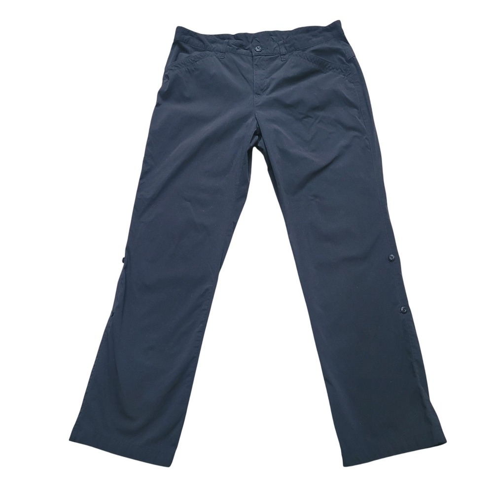 Eddie Bauer Black Snap Cargo Hiking Pants Women's Size 12 Roll up